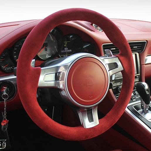 PORSCHE ポルシェ アルカンターラ 高級感 ハンドルカバー 編み込み オーダーメイド