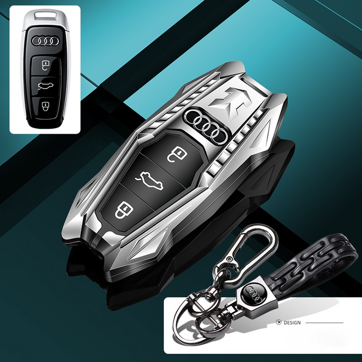 AUDIアウディ専用キーケース カッコいいメダル 全面保護 機械デザイン おしゃれ キーカバー