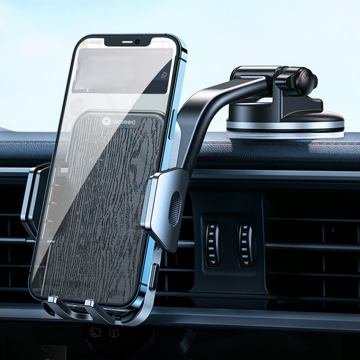スマホホルダー　 車 スマホ　強力ゲル吸盤タイプ　片手操作 取り付け簡単 360度回転 多機種対応