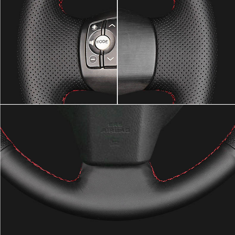 TOYOTA トヨタ RAV４ハンドルカバー  牛革 編み込み式 グリップ感抜群 柔らかい