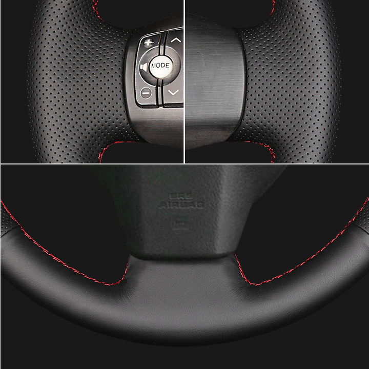 TOYOTA トヨタ RAV４ハンドルカバー  牛革 編み込み式 グリップ感抜群 柔らかい