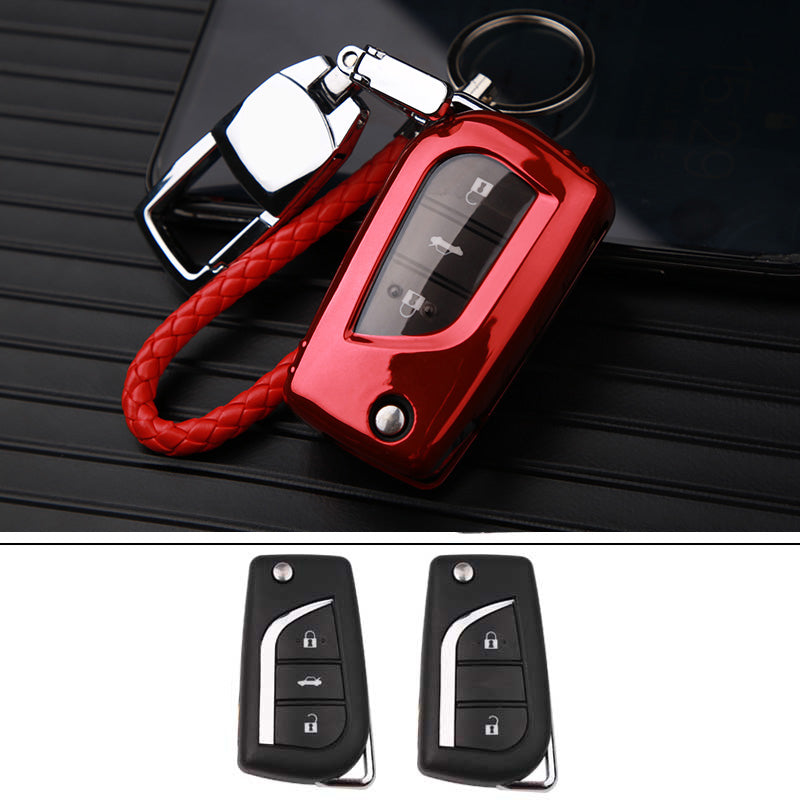 TOYOTA 車用 キーケース キーカバー 高級感 TPU 耐摩耗 軽量 鍵を保護 汚れ&滑り＆傷防止