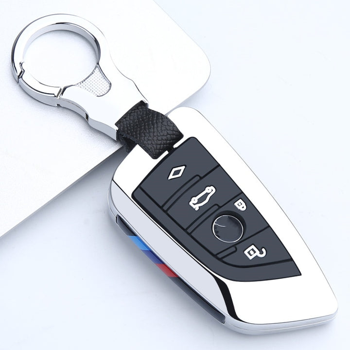 BMW専用 キーケース キーカバー 合金製 丈夫 刀型 アクセサリー スタイリングホルダー シェル 全面保護 落下防止 傷＆汚れ防止 F20 G20 G30 X1 X3 X4 X5 G05 X6