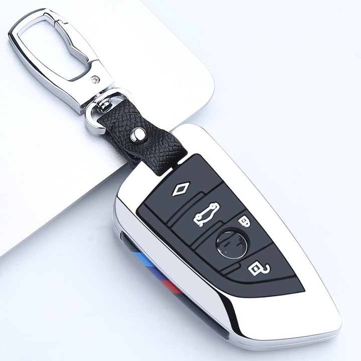 BMW専用 キーケース キーカバー 合金製 丈夫 刀型 アクセサリー スタイリングホルダー シェル 全面保護 落下防止 傷＆汚れ防止 F20 G20 G30 X1 X3 X4 X5 G05 X6