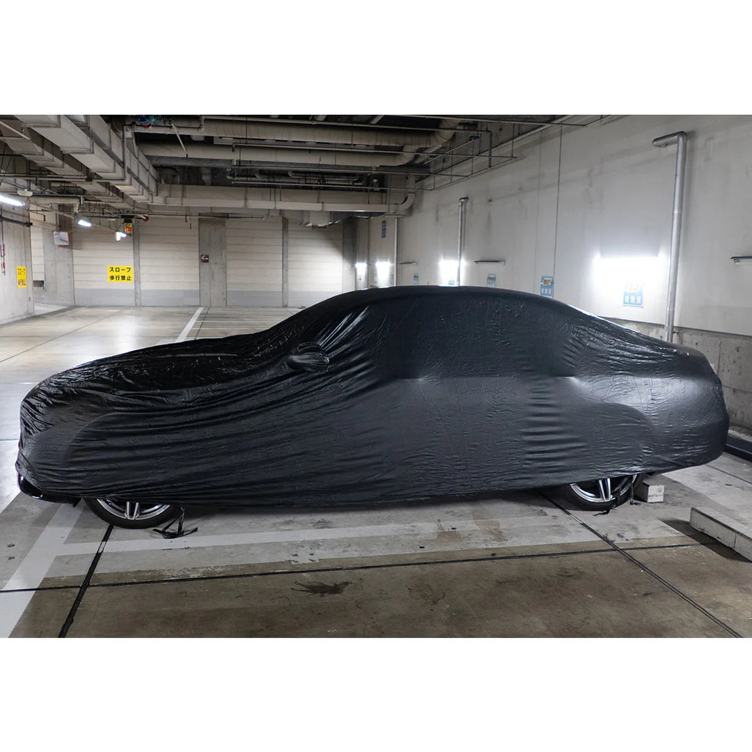 【ASTA ラグジュアフィット 屋外用プレミアム車両ボディカバー】PUレザー製 オーダーメイド 高級感 裏起毛車カバー 強風対策