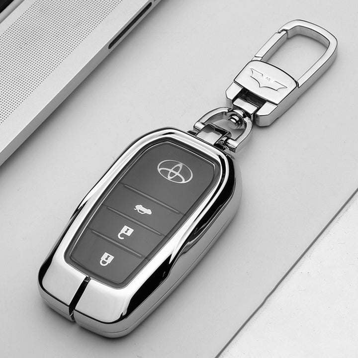 TOYOTA 車用 キーケース キーカバー 高級感 全面保護 傷防止 金属光沢 オシャレ