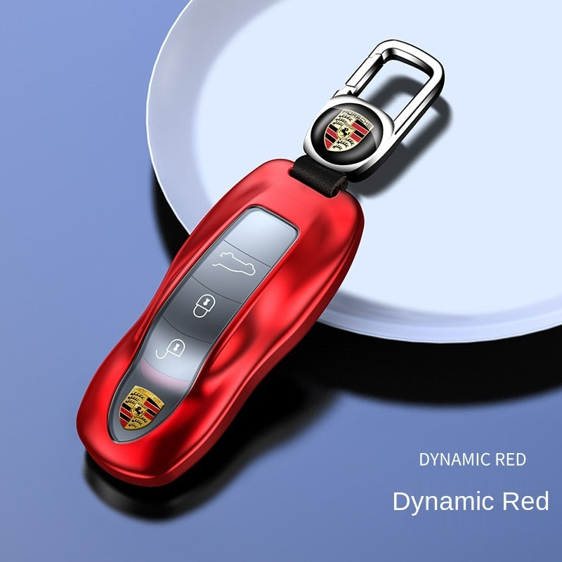 ポルシェPorsche専用キーケース オシャレ 高級合金 贅沢触感 流れ光沢 多色キーカバー キーホルダー