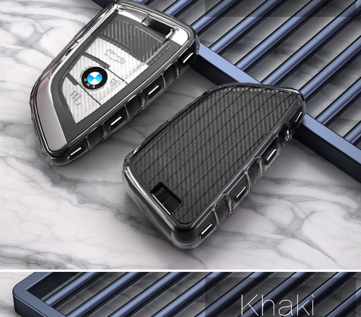 BMW車用 キーカバー キーホルダー X1 X3 X5 X6 シェル TPU素材 高級感 刀型 便利 オシャレ 全面保護