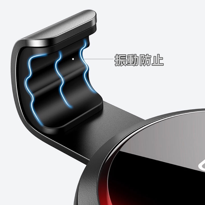 スマホホルダー オシャレ 重力式自動開閉 エアコン吹き出し口用 片手操作 全機種 車