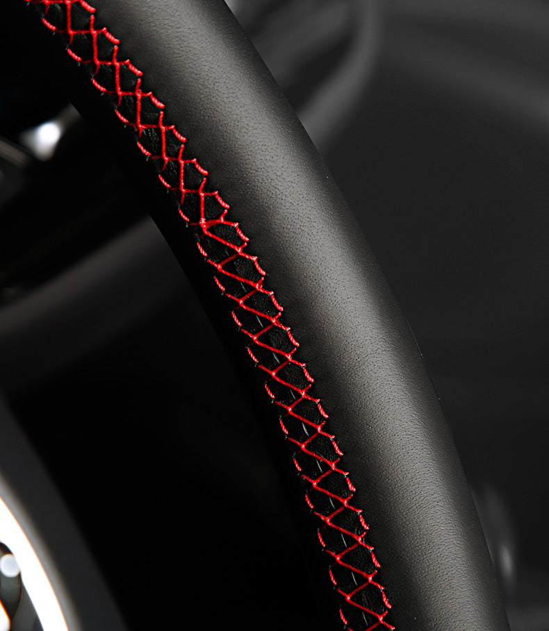 TOYOTA トヨタ 本革 ハンドルカバー  編み込み式 オーダーメイド 握り感抜群  取り付け簡単