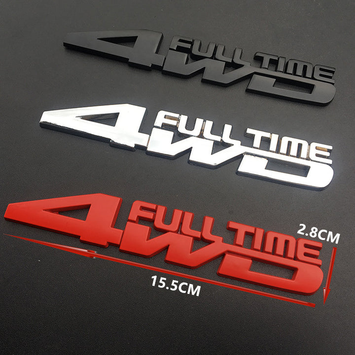 4WD FULL TIME四輪駆動 SUV ロゴ 装飾 ステッカー