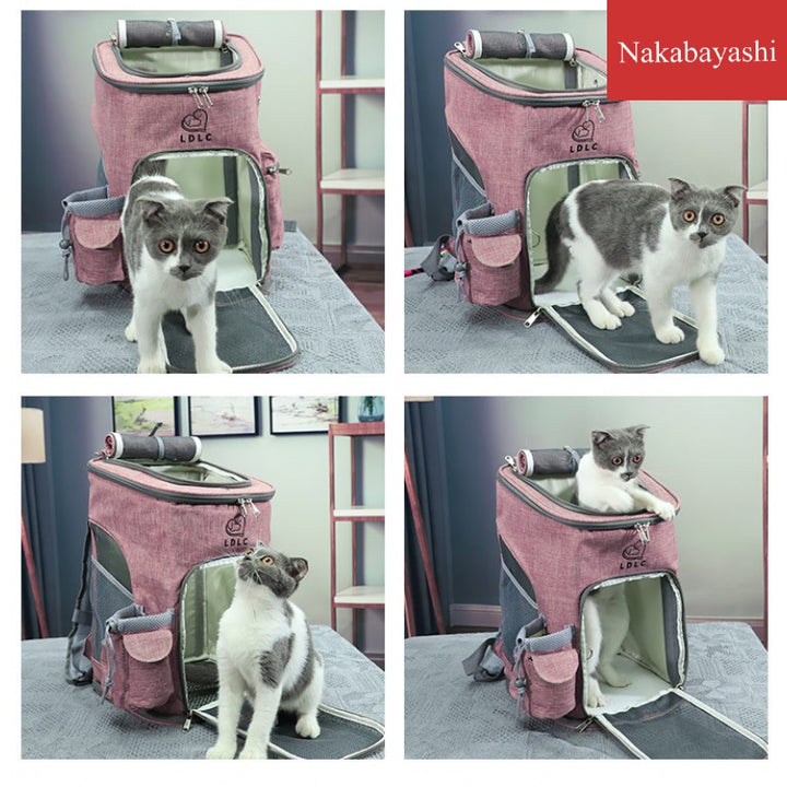 猫ペット用品肩折り畳み式ペットバッグペット外出ポータブル猫バッグオックスフォード布車ペットバッグ