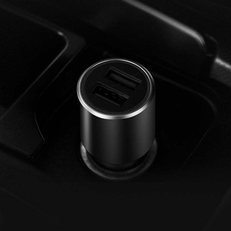 XIAOMI 36W 12V・24V カーチャージャー 急速充電 QC3.0 LEDライト コンパクト 車載充電器