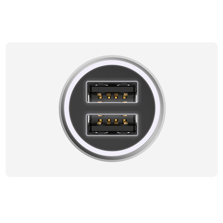 XIAOMI 36W 12V・24V カーチャージャー 急速充電 QC3.0 LEDライト コンパクト 車載充電器