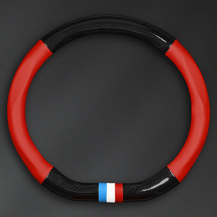 通気 ハンドルカバー カーボン調 スポーツ感 汚れにくい 滑り止め かっこいい 取り付け簡単  38CM