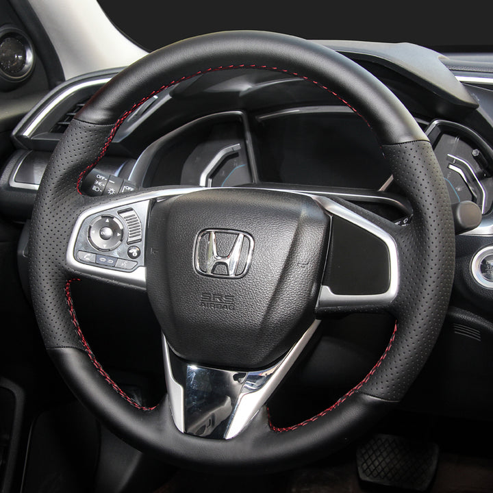 HONDA ホンダ 本革 グリップ感抜群 編み込み オーダーメイド ハンドルカバー 取り付け簡単