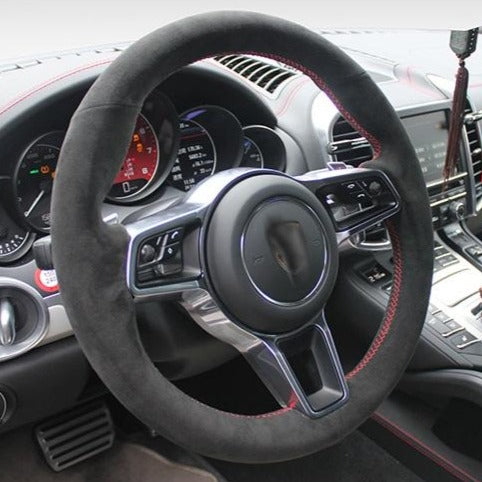 PORSCHE ポルシェ アルカンターラ 高級感 ハンドルカバー 編み込み オーダーメイド