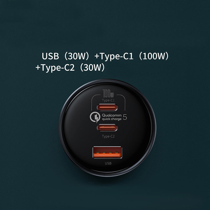 カーチャージャー 160w パソコン対応 急速充電 USBポート3つ Type-C シガーソケット