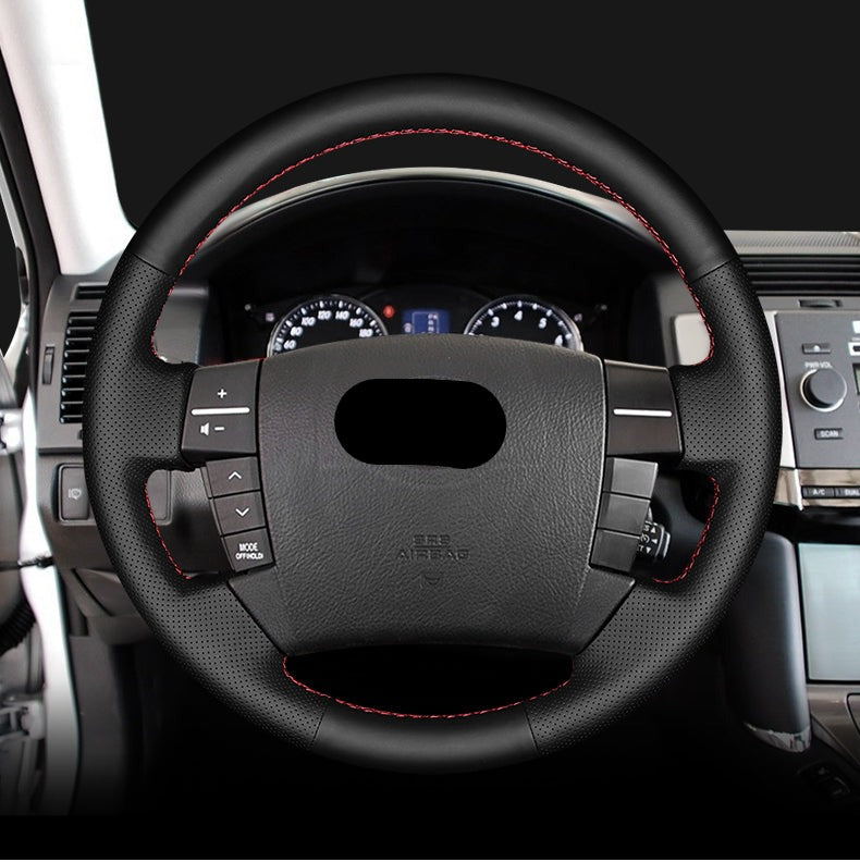 TOYOTA トヨタ 本革  編み込み式 ハンドルカバー 四季汎用 汚れ 滑り止め ステアリング