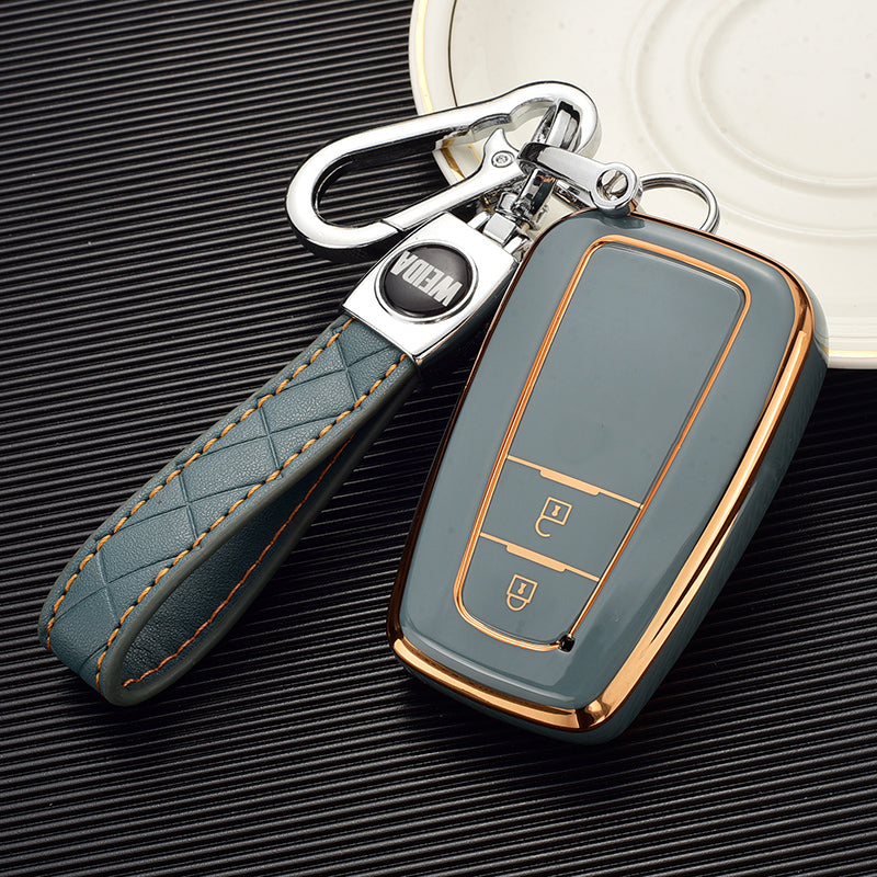 TOYOTA トヨタ専用 キーケース キーカバー キーホルダー スタイリッシュ オシャレ 汚れ防止 滑り止め 傷防止 TPU