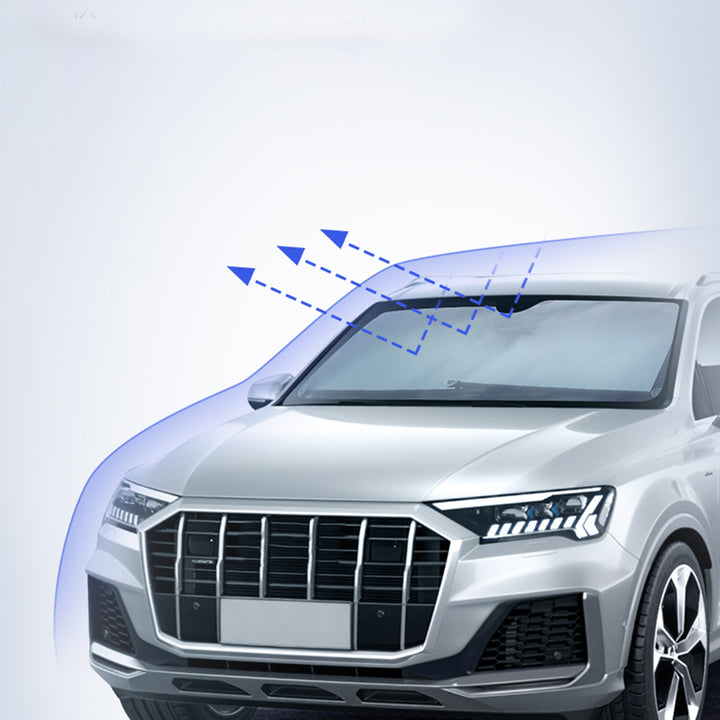 車用サンシェード フロントガラス 自動巻き取り  断熱 紫外線 UVカット 取付収納便利