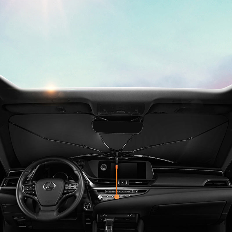 車用サンシェード 折り畳み式 傘型 UV・暑さ対策車用 フロントカバー 収納簡単 おすすめ