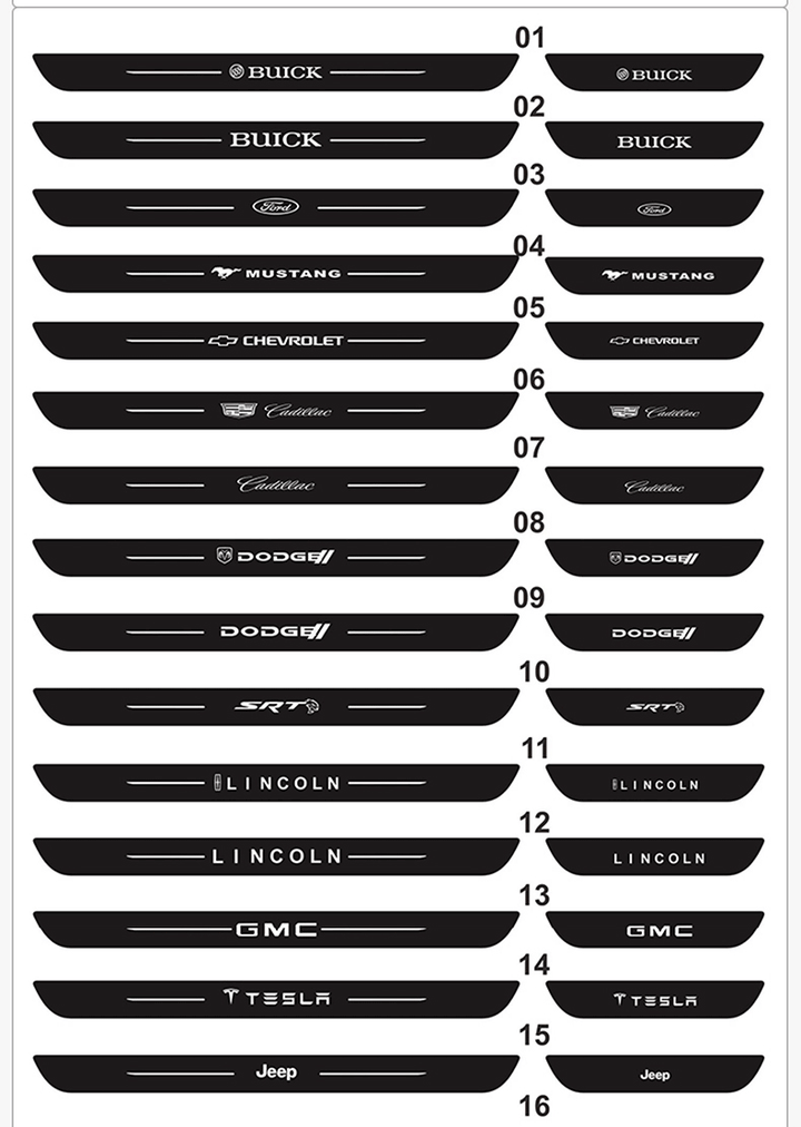 LED サイドステップガード 七色調節可能 スカッフプレート 自動変色 配線不要  自動変色