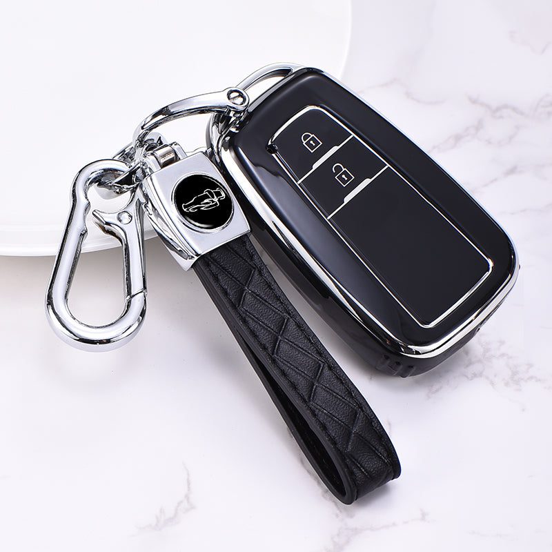 TOYOTA トヨタ専用 キーケース キーカバー キーホルダー スタイリッシュ オシャレ 汚れ防止 滑り止め 傷防止 TPU