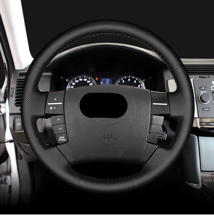 TOYOTA トヨタ 本革  編み込み式 ハンドルカバー 四季汎用 汚れ 滑り止め ステアリング