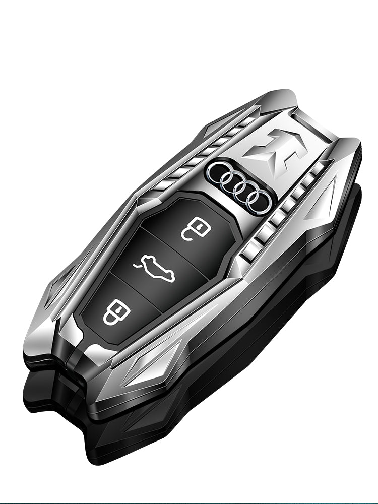 AUDIアウディ専用キーケース カッコいいメダル 全面保護 機械デザイン おしゃれ キーカバー