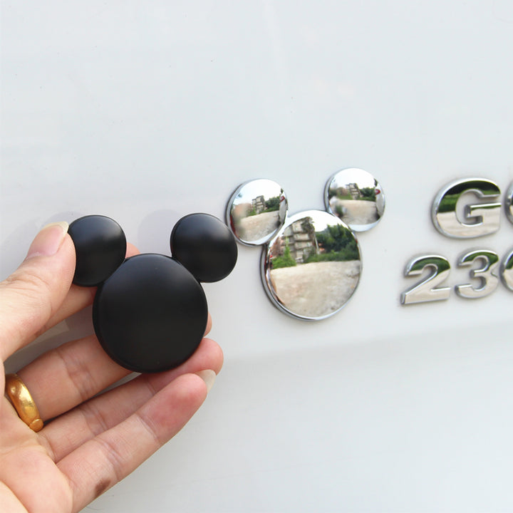 かわいい 金属 車 3D ロゴ ミッキー 装飾ステッカー ミニ