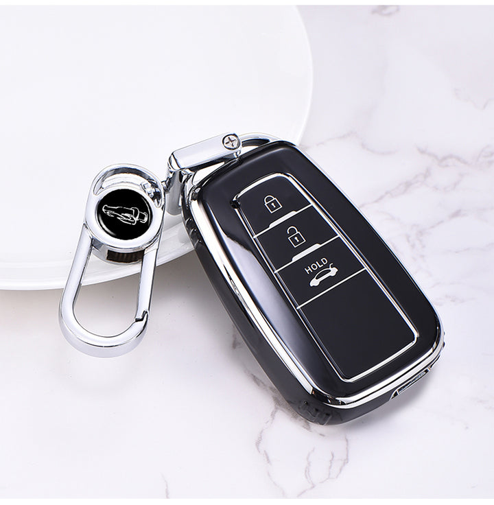 TOYOTA トヨタ専用 キーケース キーカバー キーホルダー スタイリッシュ オシャレ 汚れ防止 滑り止め 傷防止 TPU