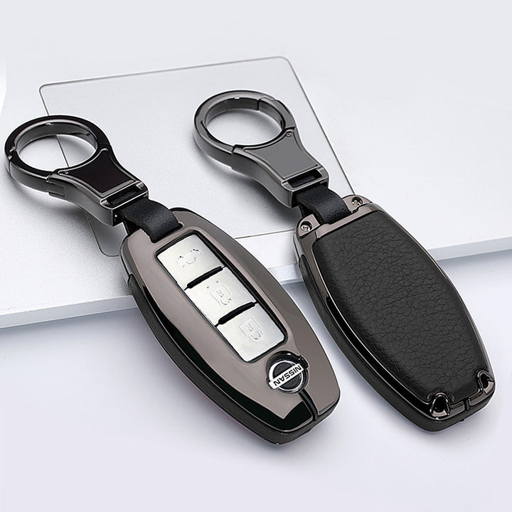 日産 高級感 本革 スマート キーケース キーカバー 高級 キーホルダー Nissan
