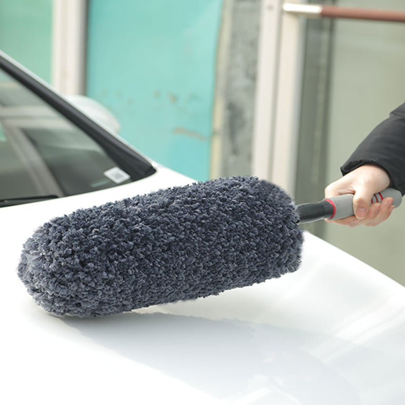 車用ブラシ ホコリ取り 伸縮型モップ マイクロファイバー 洗車道具 軽量・コンパクト