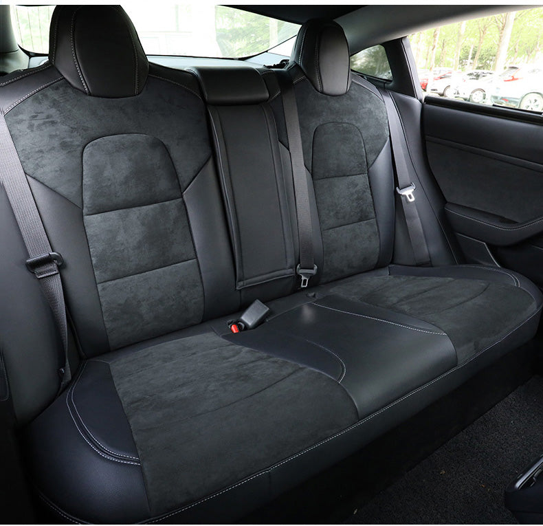 テスラ専用 車種専用設計 高級シートカバー JUSTFIT保証 スエードレザー おしゃれ 全席セット