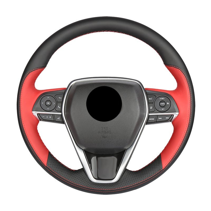 TOYOTA トヨタ 本革 編み込み式 ハンドルカバー フィット感抜群 手触れよし