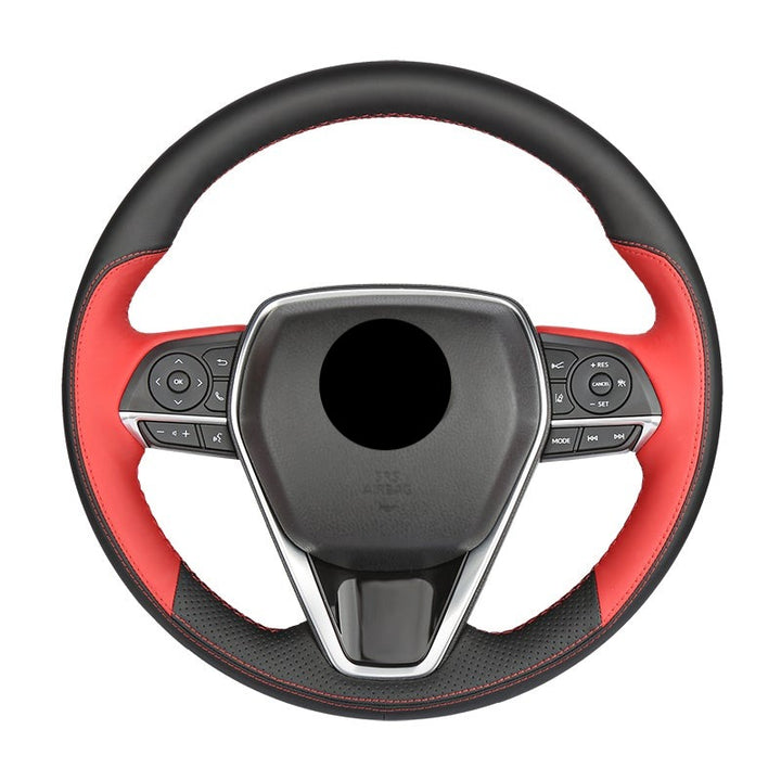 TOYOTA トヨタ 本革 編み込み式 ハンドルカバー フィット感抜群 手触れよし