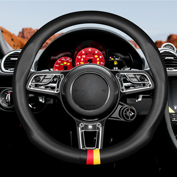 PORSCHE ポルシェ 高級品 ハンドルカバー 本革製 Cayenne /Macan /Panamera 38CM