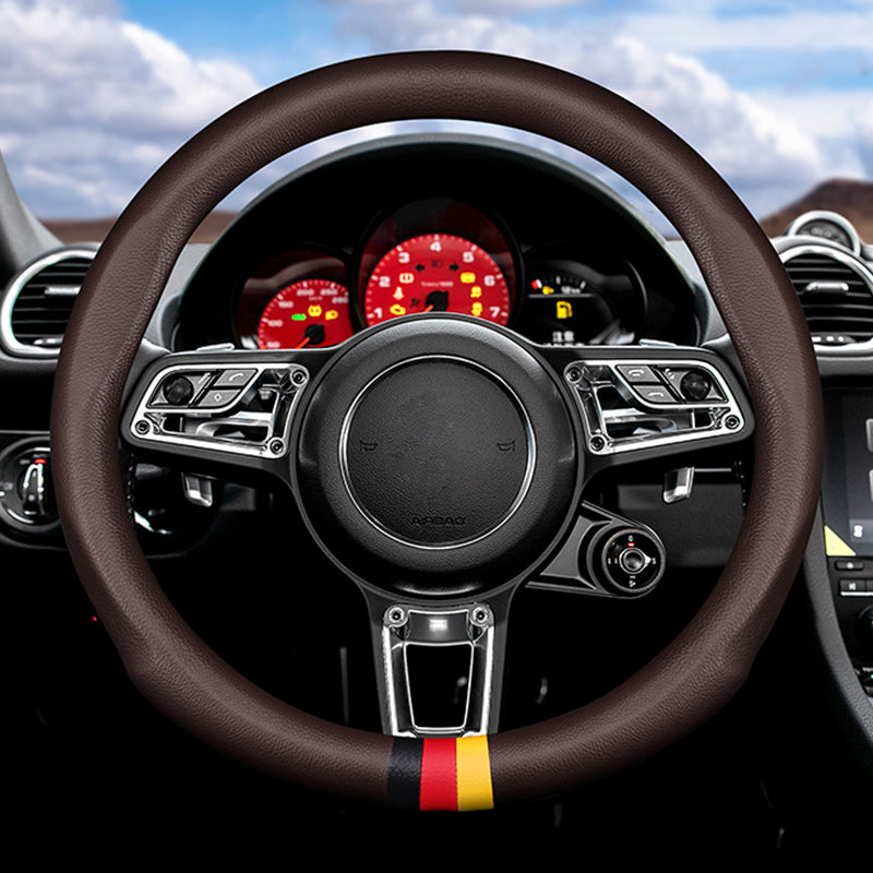 PORSCHE ポルシェ 高級品 ハンドルカバー 本革製 Cayenne /Macan /Panamera 38CM