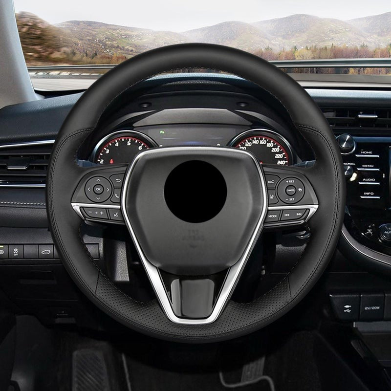 TOYOTA トヨタ 本革 編み込み式 ハンドルカバー フィット感抜群 手触れよし