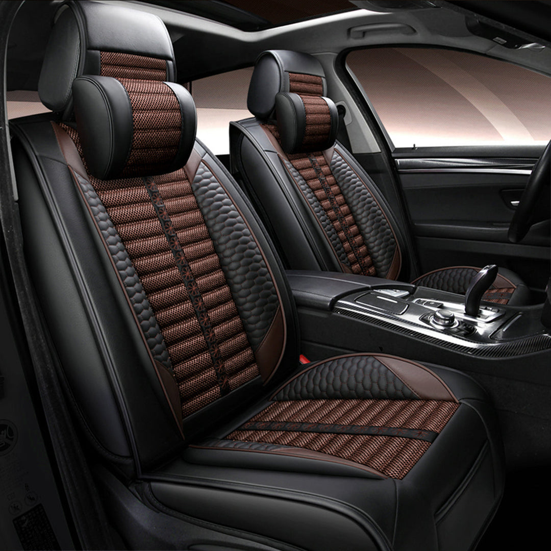 リネン製 汎用シートカバー フィット感抜群 4色 通気防水 耐摩耗性 軽/普自動車 SUV