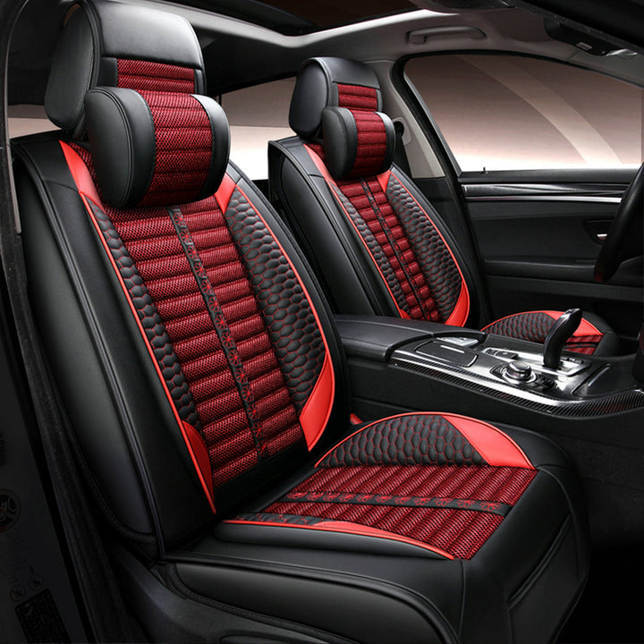 リネン製 汎用シートカバー フィット感抜群 4色 通気防水 耐摩耗性 軽/普自動車 SUV
