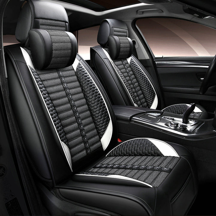 リネン製 汎用シートカバー フィット感抜群 4色 通気防水 耐摩耗性 軽/普自動車 SUV