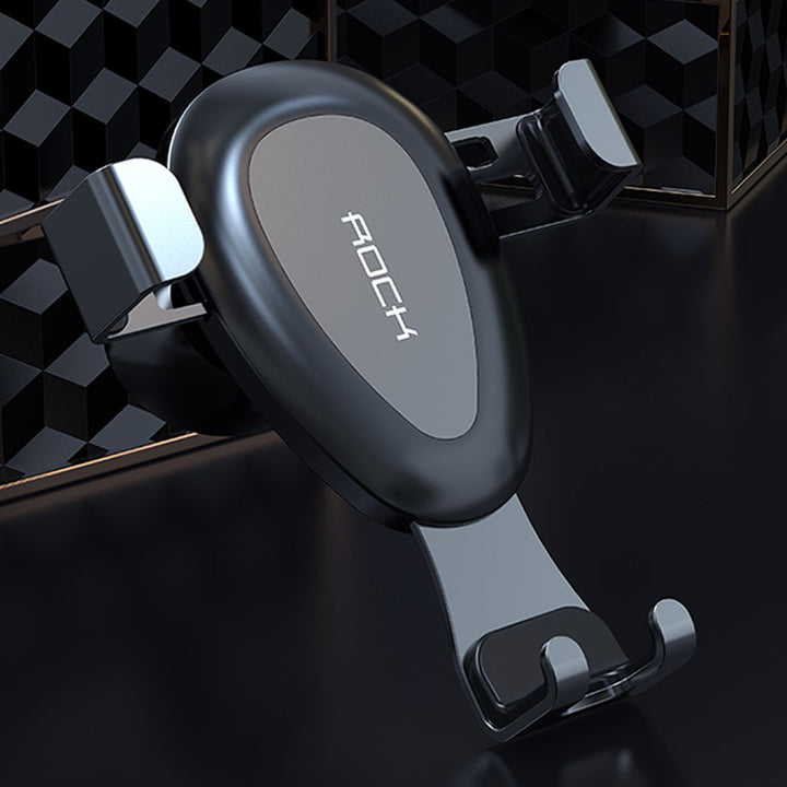 スマホホルダー 重力式自動開閉 エアコン吹き出し口用 全機種 360°回転 片手操作