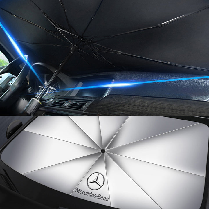 ベンツ 専用 車用サンシェード 傘式 GLC/GLA/GLB/A200L 車用 遮光 高密度生地 日焼け対策 UVカット UPF50+