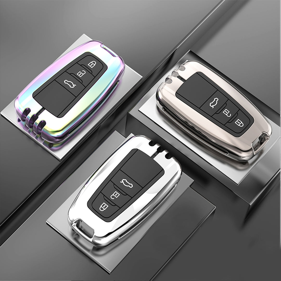 TOYOTA 車用 キーケース キーカバー 高級感 合金製 360度ボタン保護 全面保護 亜鉛合金メタル 車専用設計 フィット感