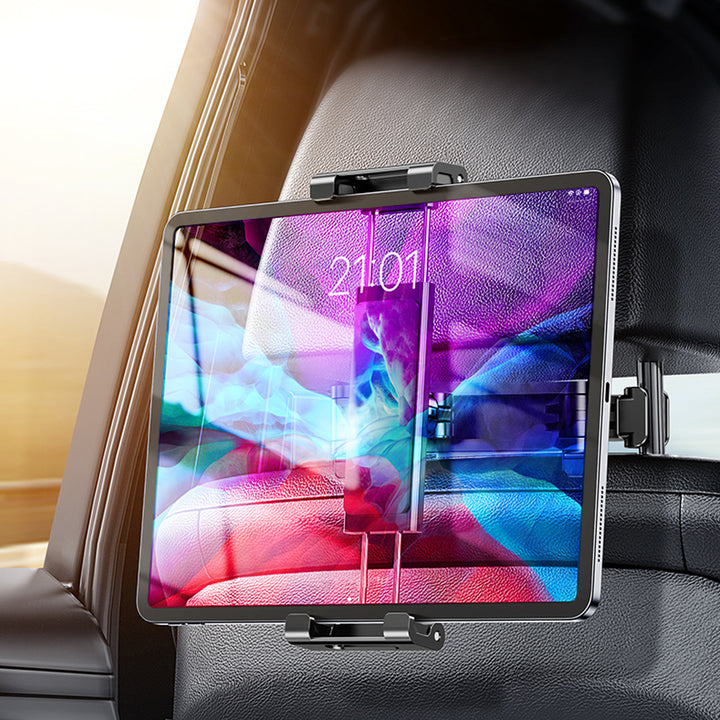 タブレットホルダー 伸縮アームスタンド ipad 角度・高さ調整 スマホ 車載 ヘッドレスト
