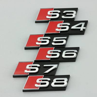 アウディカーステッカーS3S4 S5 S6 SQ3 SQ5 SQ7 RS3RS4修正セルラーネットワークカーロゴ