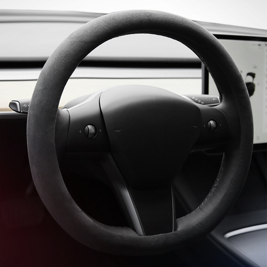 TESLAテスラ  高級スエード ハンドルカバー 手触れよし フィット感抜群 36CM D型