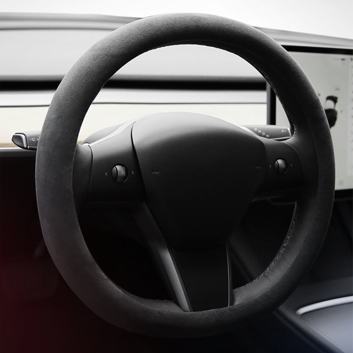 TESLAテスラ  高級スエード ハンドルカバー 手触れよし フィット感抜群 36CM D型